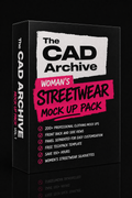 WOMANS STREETWEAR PACK + Free Tech Pack Template (200+ Mockups)