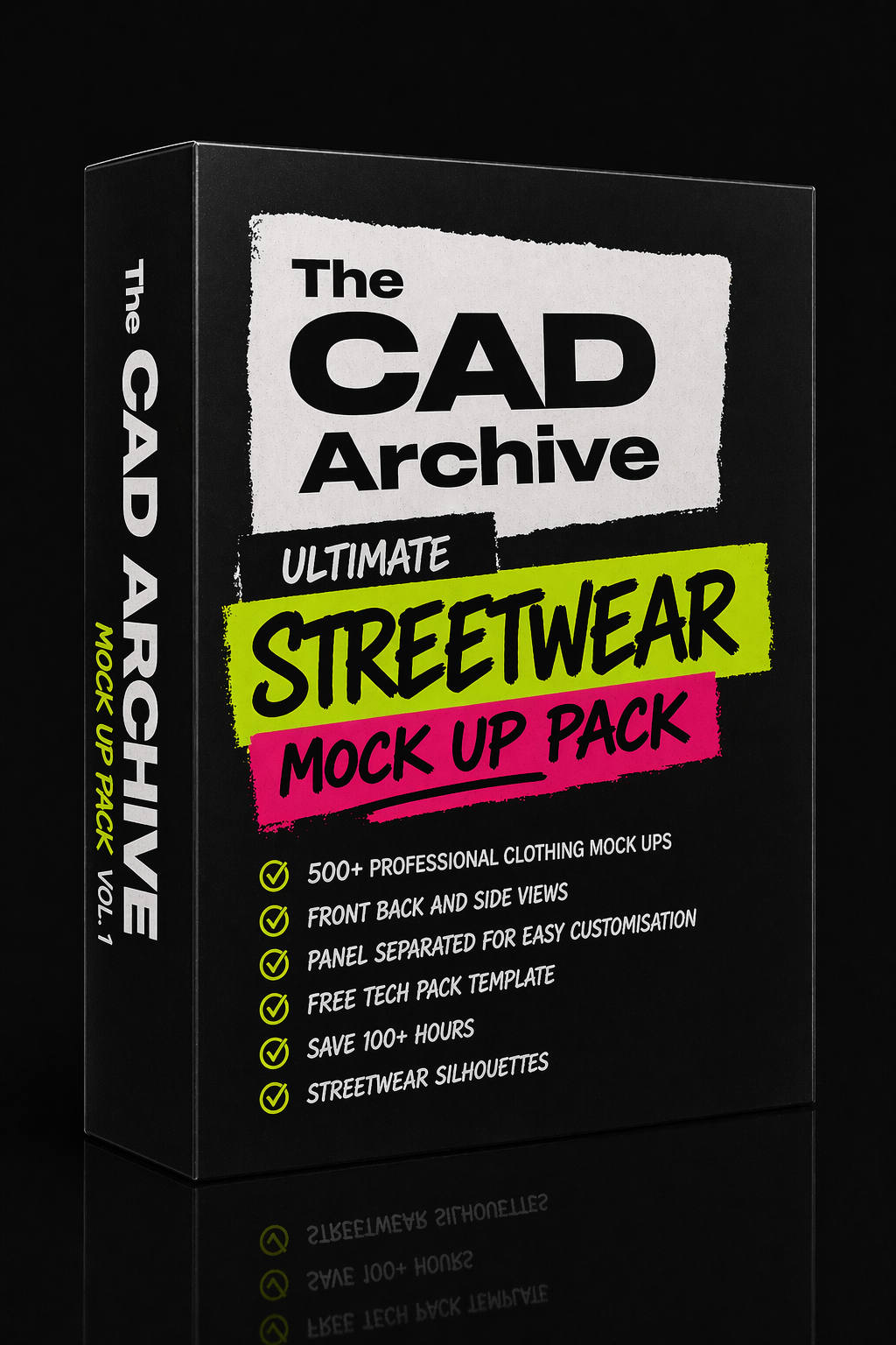 STREETWEAR PACK VOL.1 + Free Tech Pack Template (500+ Mockups)