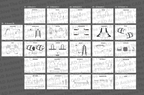 Grid of black and white line drawings on a gray background with 'CAD Archive' branding.