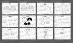 Grid of black and white line drawings of various hats on a gray background with 'The CAD Archive' branding.