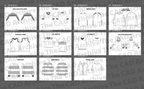 Collection of sports jersey designs on a grid layout with 'The CAD Archive' branding.