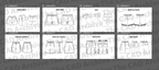 Set of technical drawings of various types of shorts on a white background with 'CAD Archive' branding.
