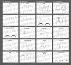 Grid of black and white line drawings of clothing items with 'The CAD Archive' branding.