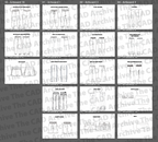 Set of black and white line drawings of pants on a gray background with 'The CAD Archive' branding.